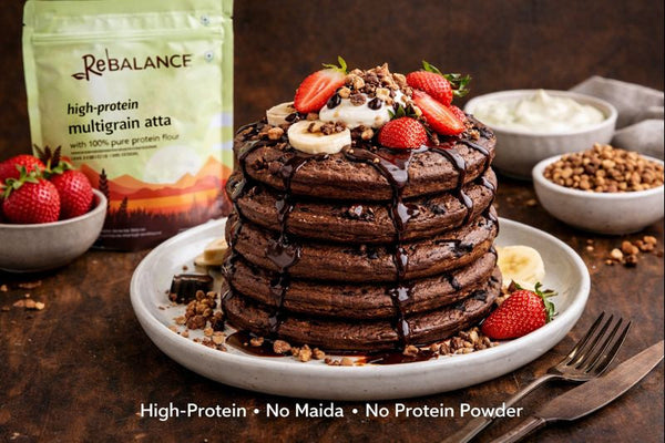 Chocolate Atta Pancakes (High-Protein, No Maida)