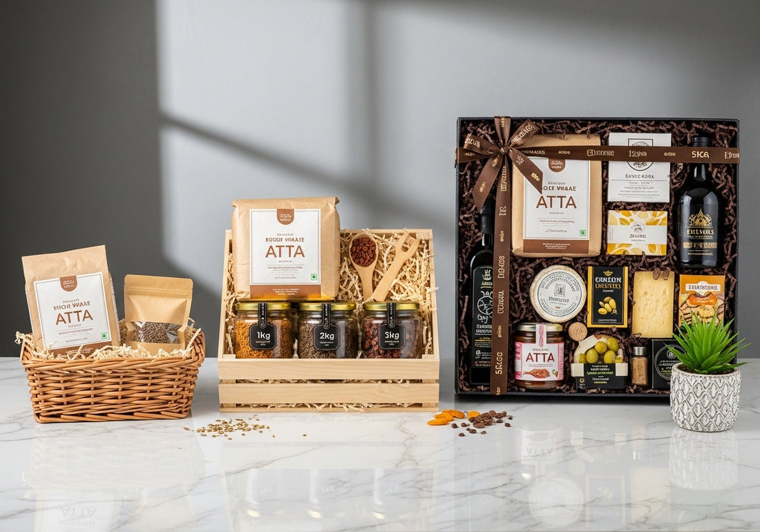 Rakhi gift ideas for health-conscious siblings: atta hampers