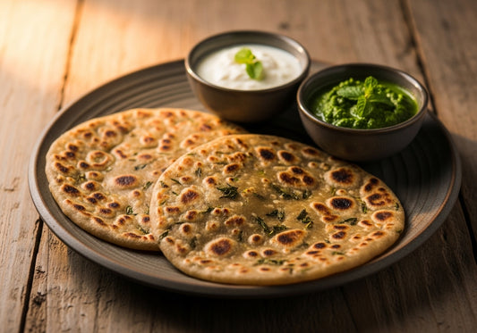 Methi paratha for diabetics: low GI, high fiber recipe